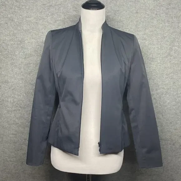 INC International Concepts Womens 2P Gray 2 pc Pant Suit Full Zip Jacket Career - Picture 12 of 13